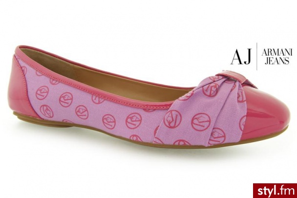 Armani Jeans T5542 J6 4D FUXIA - Balerinki Buty Moda