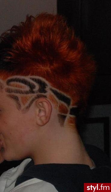 Salon Fryzjerski Mirka w Starogardzie Gdanskim. A wykonala mi ten wzorek Gosia Delewska!!! - Punk Rock Alternatywne Średnie Fryzury