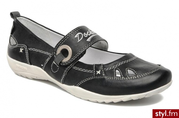 Dockers Balerinki Jeanne by (Czarny) - Balerinki Buty Moda