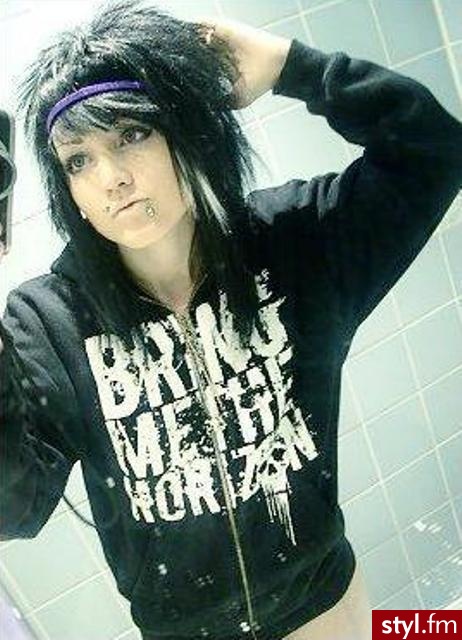 EMO Alternatywne Średnie Fryzury