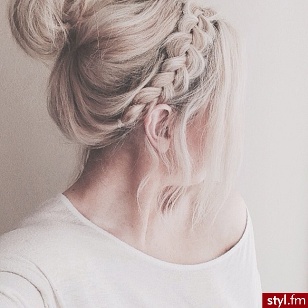Blond Warkocze Proste Na co dzień Długie Fryzury