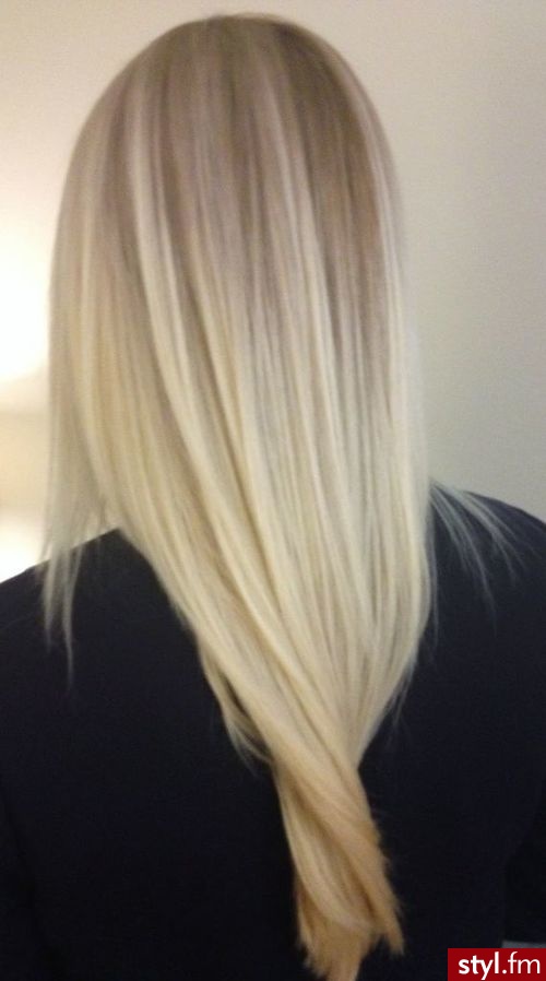 Blond Rozpuszczone Proste Na co dzień Długie Fryzury