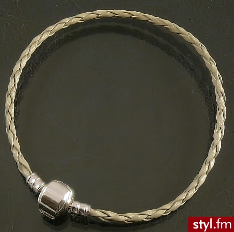 Biżuteria Modułowa Bransoletki rzemień szary 19cm - Łańcuszki Biżuteria Moda