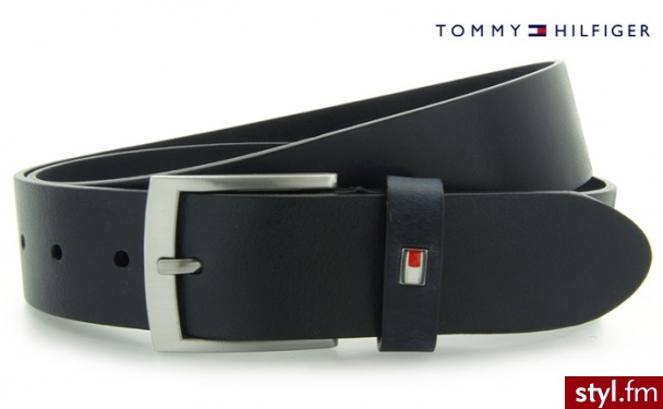 TOMMY HILFIGER DENTON BELT MIDNIGHT - Paski Dodatki Moda
