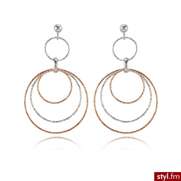 Dandelio Kolczyki Diamentowane Koła NCL-KOL-0046 - Kolczyki Biżuteria Moda