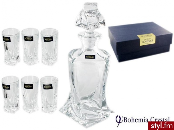 Crystalite Bohemia Bohemia zestaw do likieru Quadro 822-0008 - Pozostałe Biżuteria Moda