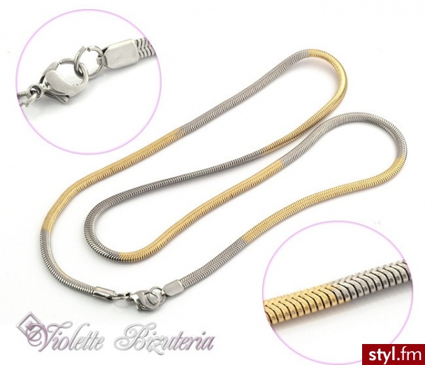Violette Łańcuszek Rybia Łuska Stal Szlachetna 316L nr.3815 - Łańcuszki Biżuteria Moda