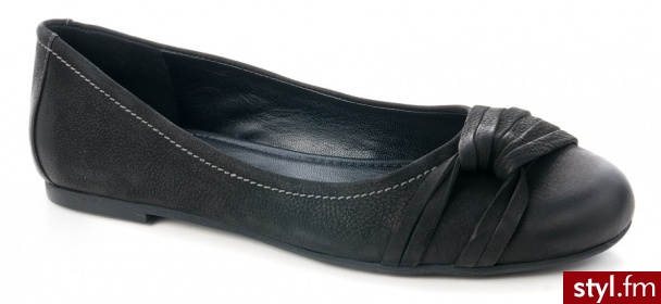 Ecco buty Kelly Black Star Buck 35202302001 - Balerinki Buty Moda