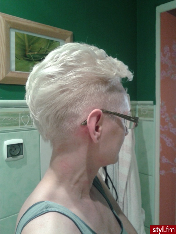 Blond Irokez damski Proste Na co dzień Krótkie Fryzury