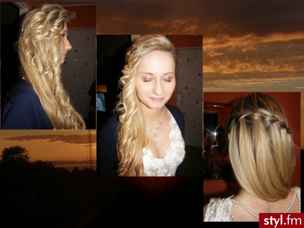 Blond Upięcie Kręcone Wieczorowe Długie Fryzury