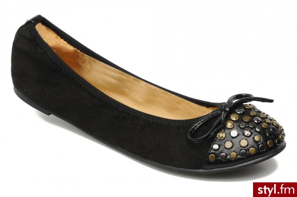 BUFFALO BALERINKI BOBBIA BY (Czarny) - Balerinki Buty Moda