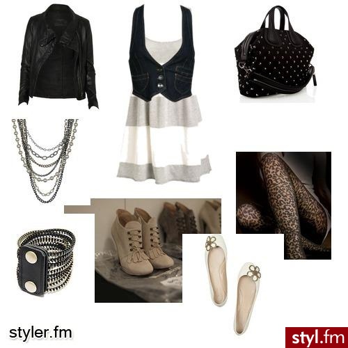 W stylu Jenny Humphrey. zwiewna sukienka w paski,kamizelka, kurtka i super dodatki niby mała dziewczynka, a tu już prawie kobieta - Styler
