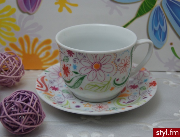 LUBIANA Kubek 300 ml ze spodkiem WIEDEŃ 5076 - Pozostałe Biżuteria Moda