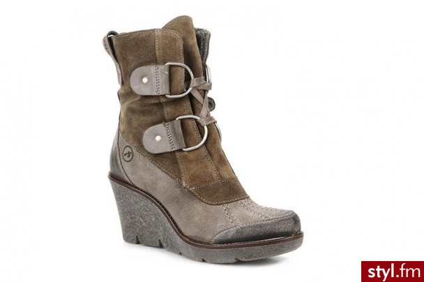 Bronx PÓŁBUTY I BOTKI HERMY BY BRONX (Szary) - Botki Buty Moda