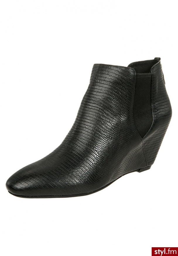 Dkny Georgia Botki Na Koturnie Czarny - Botki Buty Moda
