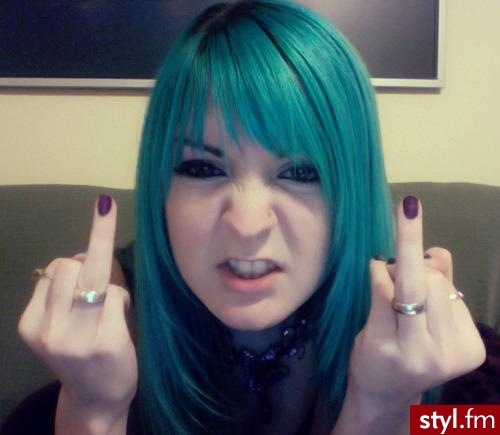 Kolorowe Rozpuszczone Proste z grzywką Na co dzień Średnie Fryzury