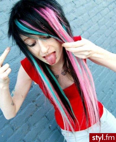 EMO Alternatywne Średnie Fryzury