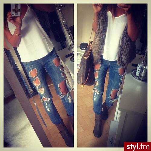 Jeansy Spodnie Moda