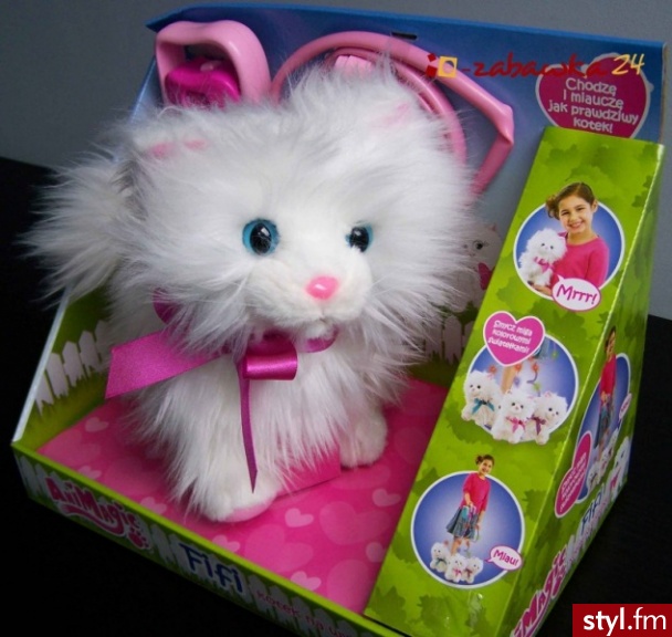 Artyk Fifi Kotek Chodzący Na Świecącej Smyczy (Cassy) - X-30726 - Dziecko