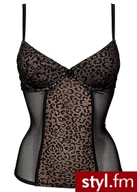 Bonprix Koszulka z biustonoszem leo 964111_17510 - Halki i koszulki Bielizna Moda