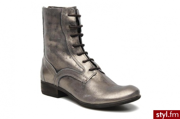 Khrio PÓŁBUTY I BOTKI EMANUELA BY KHRIO (Srebrny) - Botki Buty Moda