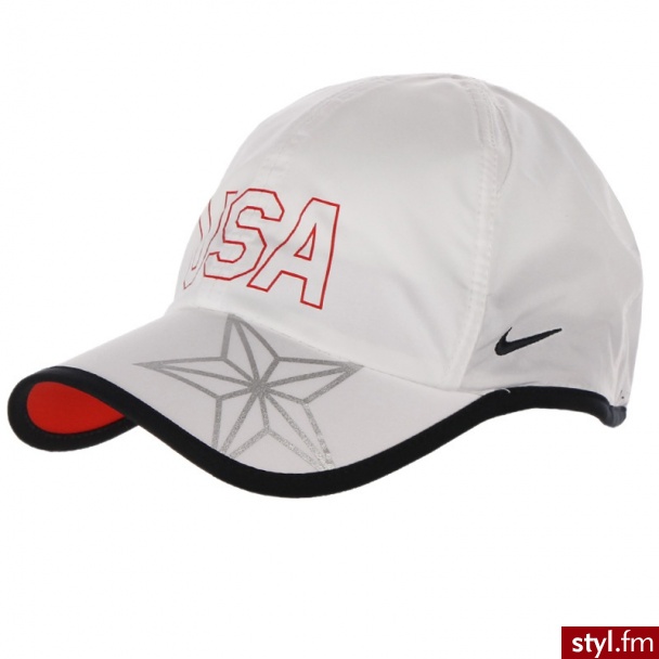 Nike Czapka Do Biegania Usa Featherlight 466424-100 - Nakrycia głowy Dodatki Moda
