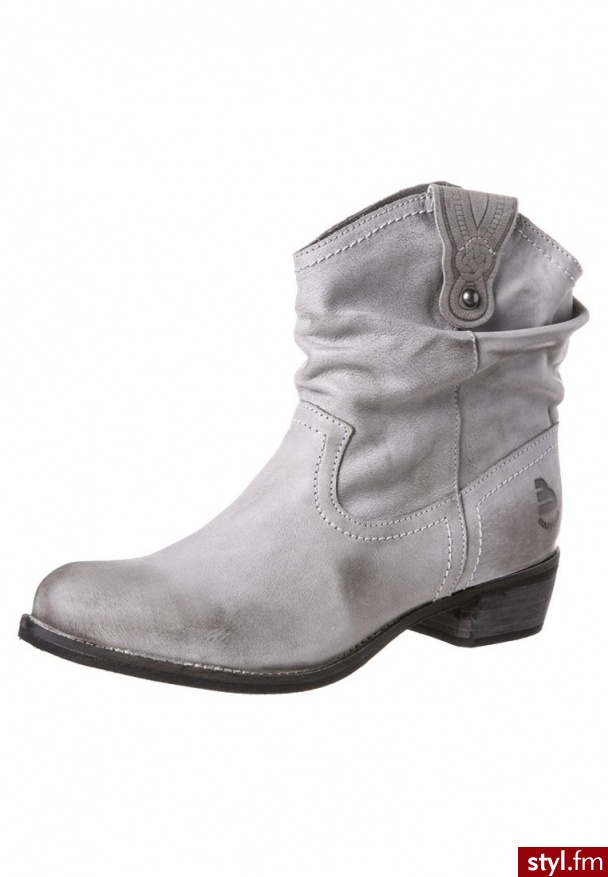 Bullboxer Botki kowbojki i motocyklowe szary (957627) - Botki Buty Moda