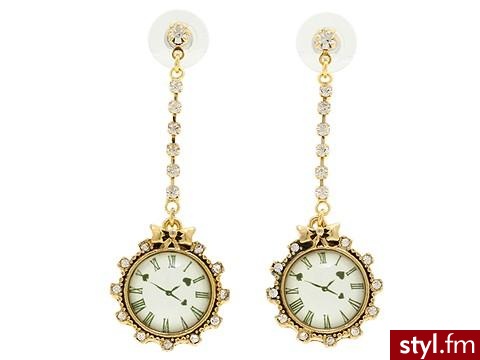 Kolczyki \'odmierzające czas\' od Betsey Johnson - 46$ - Pozostałe Dodatki Moda