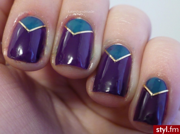 Nail Art - Kwadratowe Malowane farbkami Naturalne Paznokcie