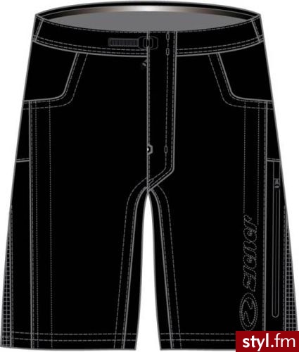 ZIENER Cardiff - Spodenki rowerowe męskie  - Czarne ( 56 ) - Szorty Spodnie Moda