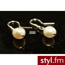 Pearl Line Kolczyki Round białe - Kolczyki Biżuteria Moda