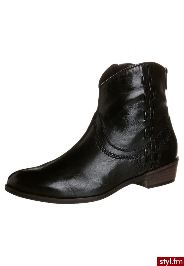 Donna Carolina Botki kowbojki i motocyklowe czarny (24.802.102) - Botki Buty Moda