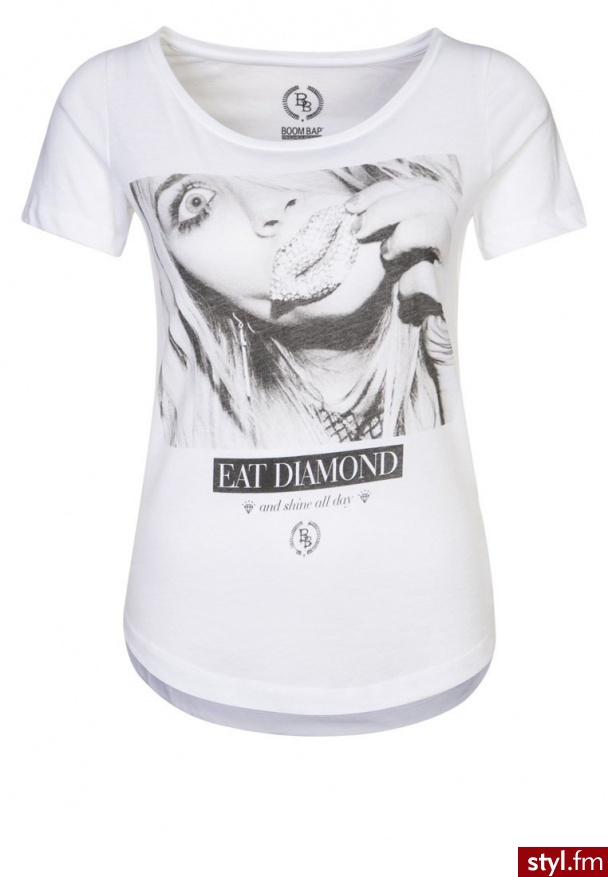 Boom Bap YOYO Tshirt z nadrukiem biały (WCU0003) - Bluzki Ciuchy Moda