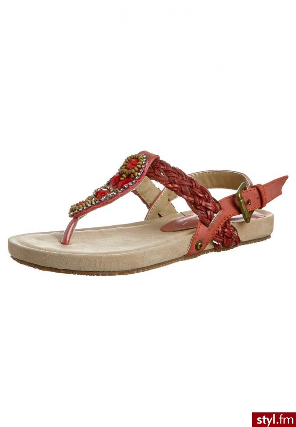 fullstop. Japonki czerwony - Klapki Buty Moda