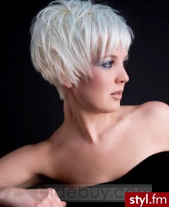 Blond Rozpuszczone Proste z grzywką Na co dzień Krótkie Fryzury