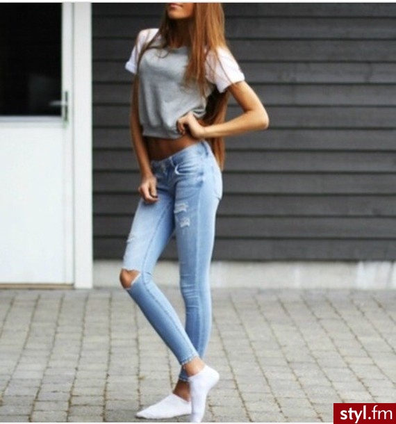 Jeansy Spodnie Moda