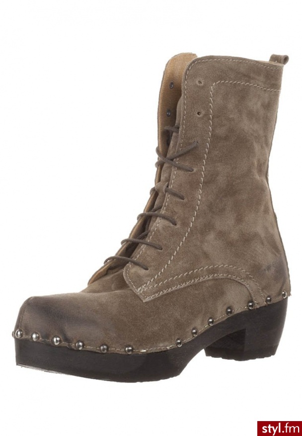 Softclox JASMIN Kozaki sznurowane szary - Kozaki Buty Moda