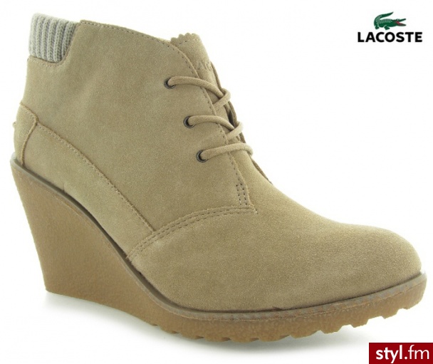 Lacoste LEREN SRW LT BRW - Botki Buty Moda