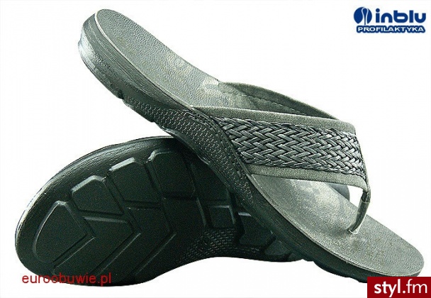 INBLU Japonki Rekreacyjne Męskie IN-LP-04-014 - Czarne - Klapki Buty Moda