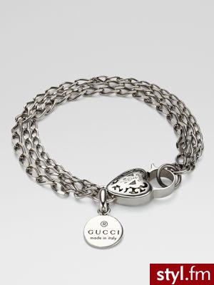 gruba, mocna srebrna bronsoleta od Gucci - 440$ - Pozostałe Dodatki Moda