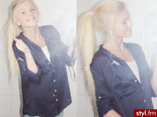 Blond Rozpuszczone Proste Na co dzień Długie Fryzury