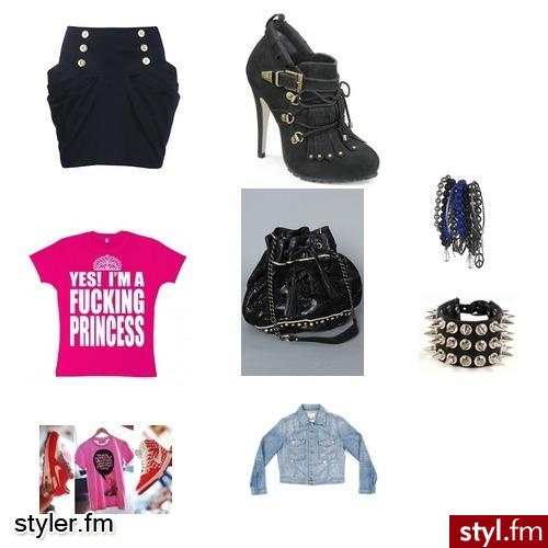 PINK-BLACK. CZARNA MINI - Styler