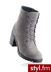 Bonprix Kozaki szary 960646_25176 - Kozaki Buty Moda