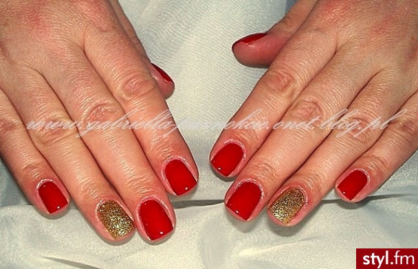 manicure hybrydowy - Kwadratowe Żelami Naturalne Paznokcie