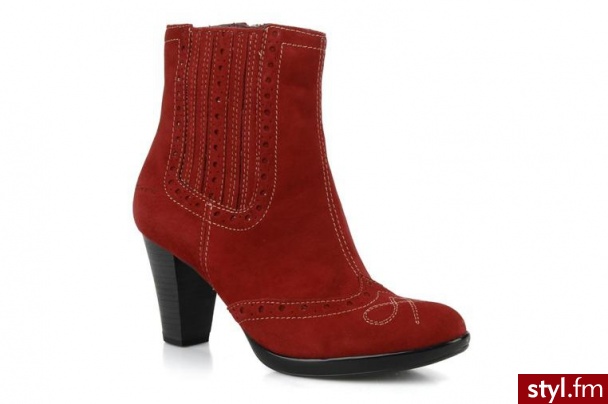 Tamaris PÓŁBUTY I BOTKI KALEIGH BY TAMARIS (Czerwony) - Botki Buty Moda