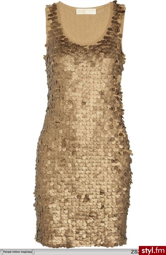 MICHAEL Michael Kors Paillette-embellished jersey dress - Wieczorowe Sukienki Moda