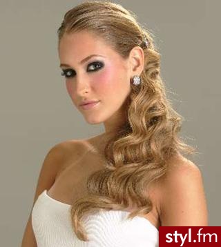Blond Rozpuszczone Kręcone Ślubne Długie Fryzury