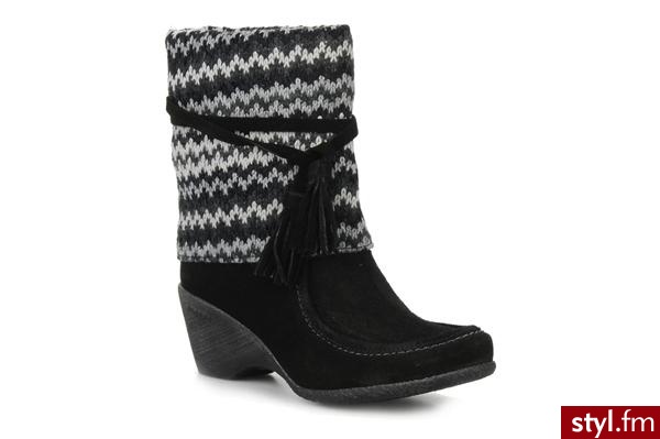 Mikaela PÓŁBUTY I BOTKI FLOCK BY MIKAELA (Czarny) - Botki Buty Moda