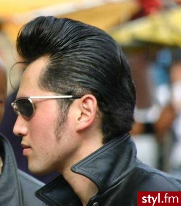 elvis żyje - Średnie Męskie Fryzury