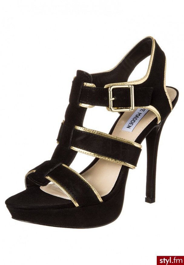 Steve Madden TESSYY Sandały na obcasie czarny TESSYY - Sandały Buty Moda